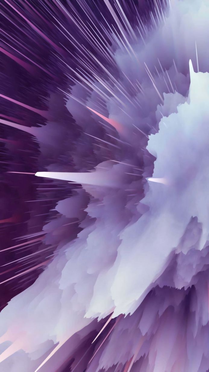Abstract image of purple and white cloud formation with speed lines