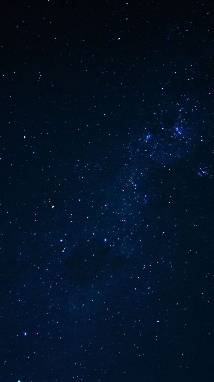 Night sky full of stars, dark blue color