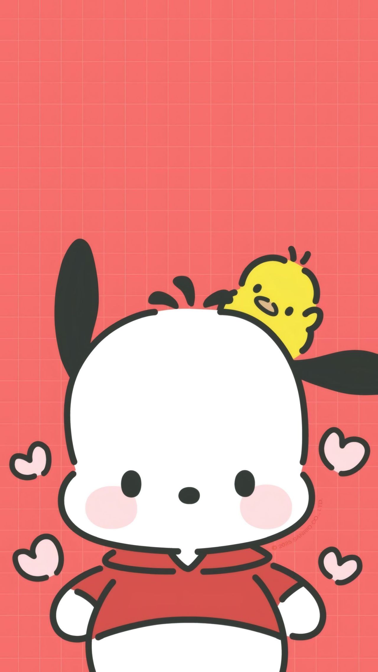 Pochacco and Pi-chan cute Sanrio cartoon hearts