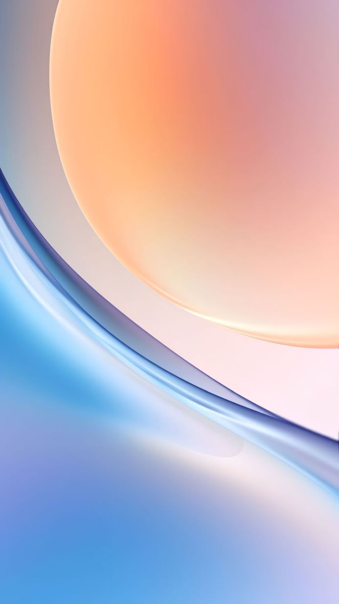 Abstract background with smooth blue and orange shapes