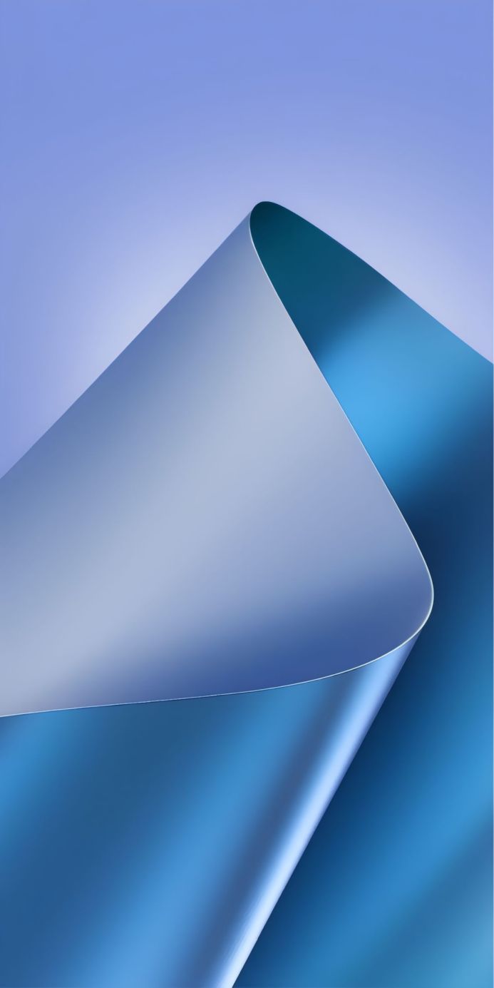 Abstract image of folded blue paper forming geometric shapes