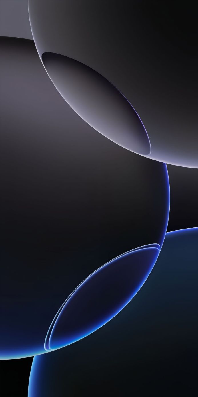 Abstract shapes in black, blue and gray tones
