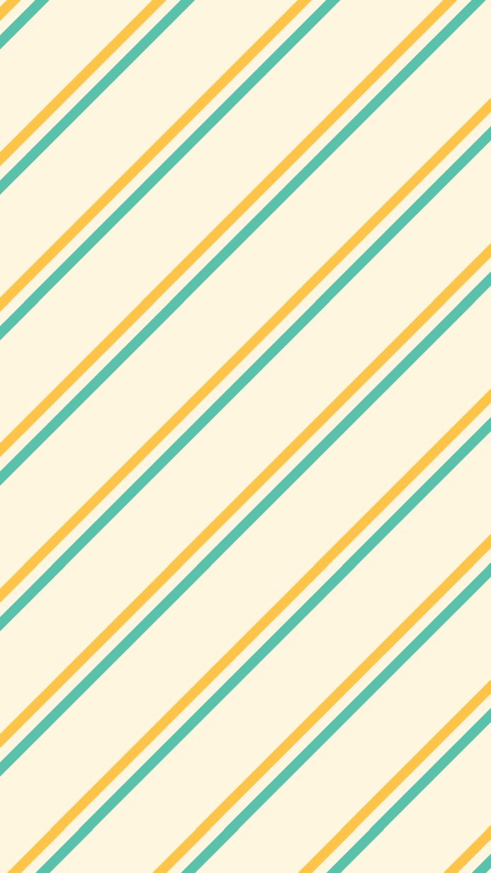 Cream background with diagonal teal and yellow stripes