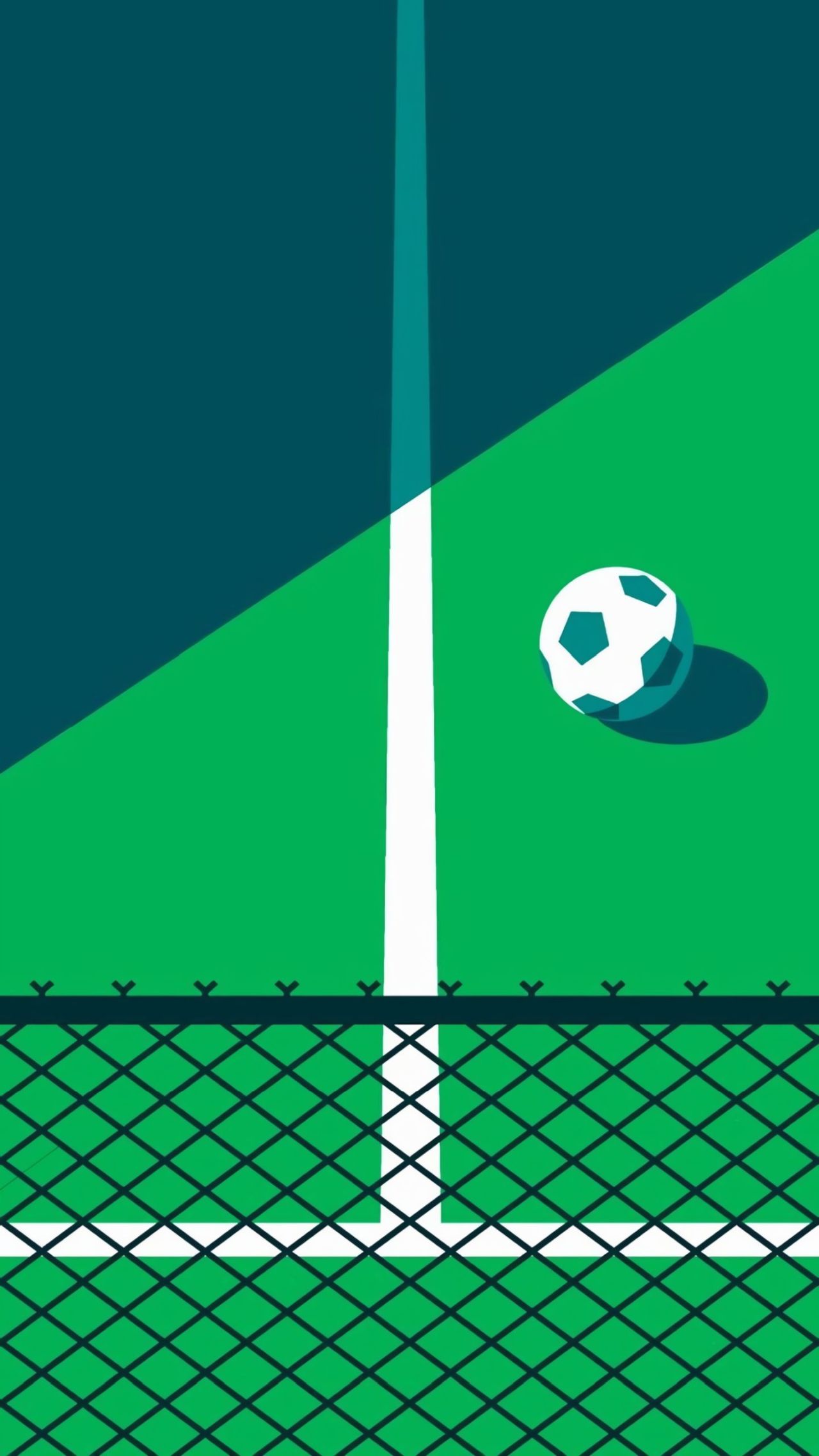 Soccer ball on green field
