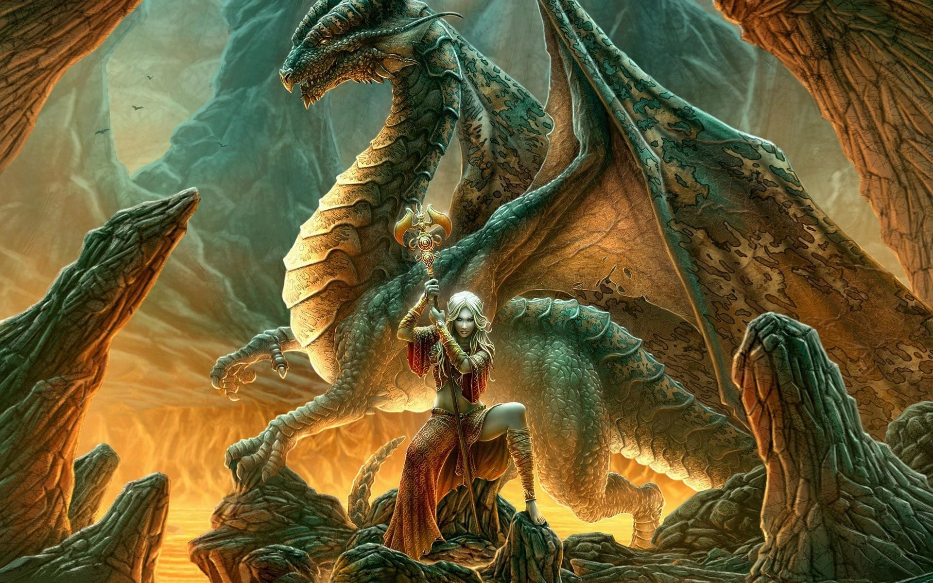 dragon and women