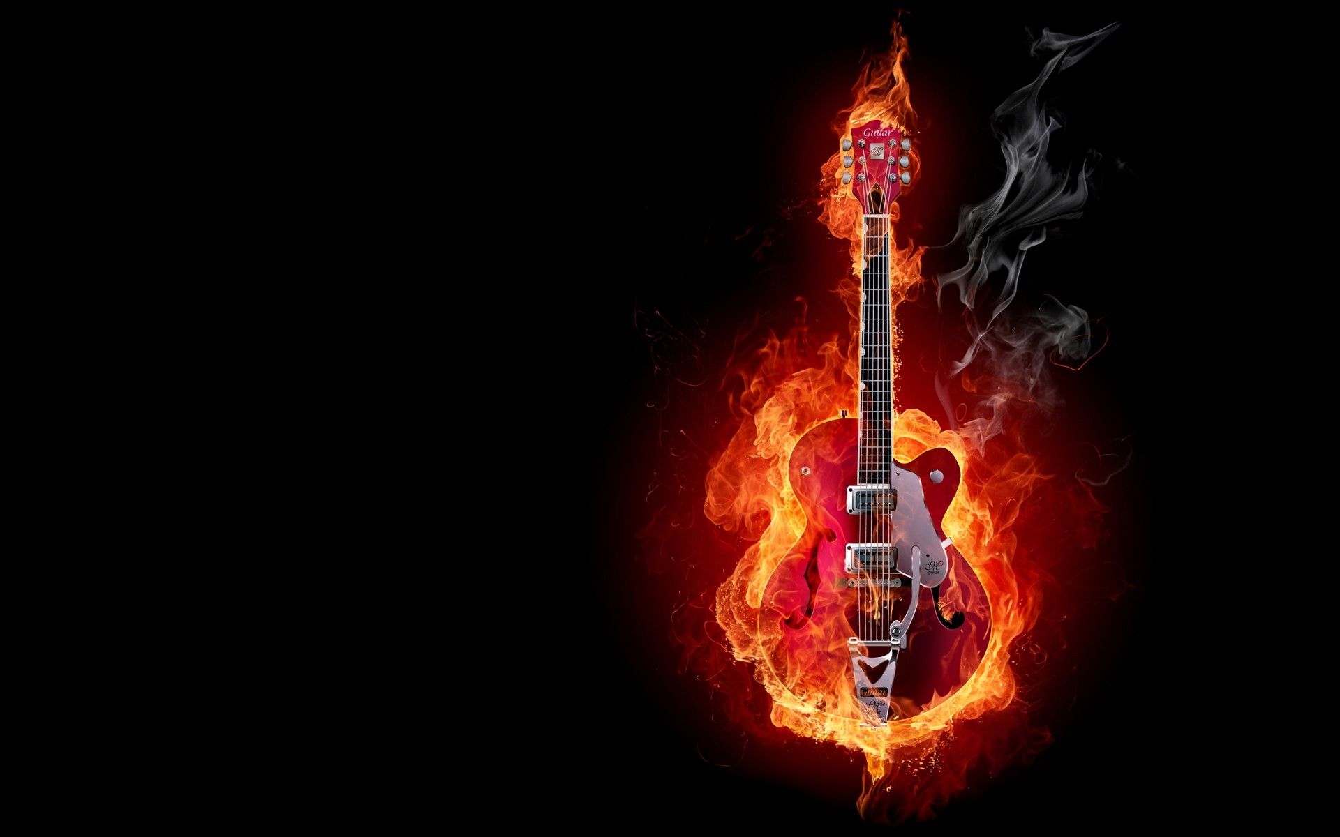Fire Guitar, Wallpaper Theme