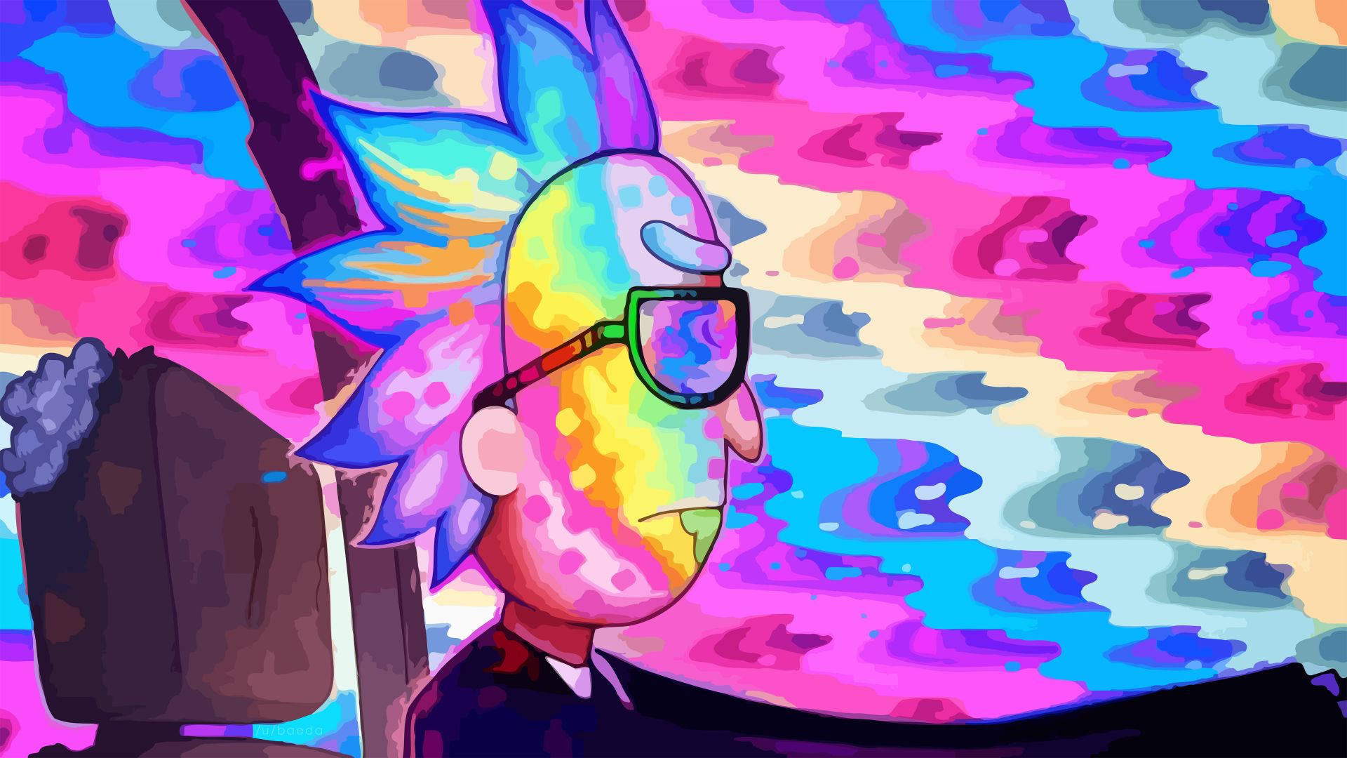 Rick and Morty Trippy cool hd wallpaper