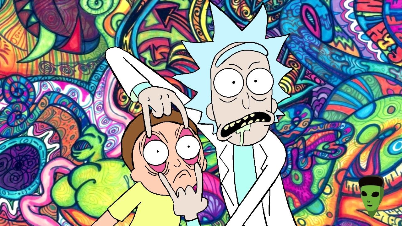 Wallpaper morty. Рик и Морти психоделика. Рик и Морти на рабочий. Rick and Morty обои. Рик и Морти в стиле инди КИД.