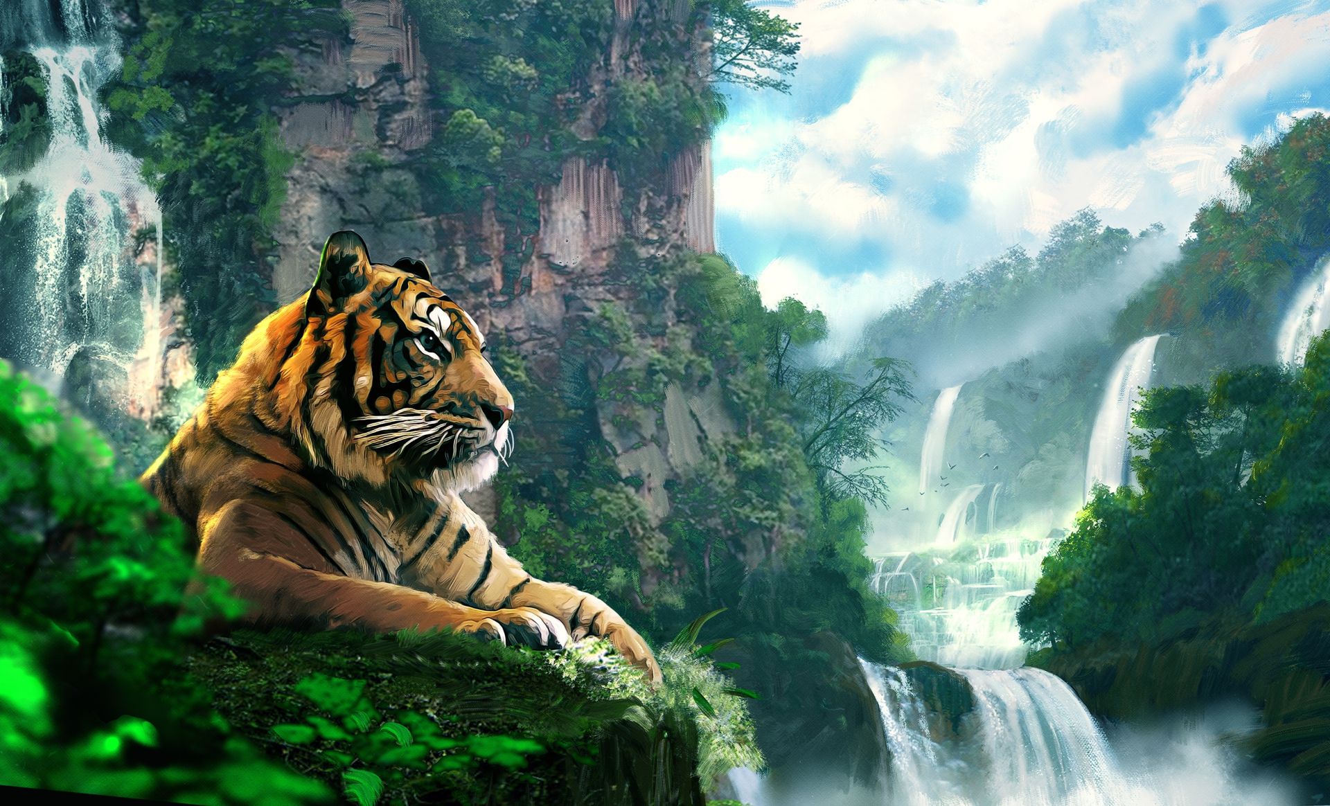 Tiger Art, Background Wallpaper