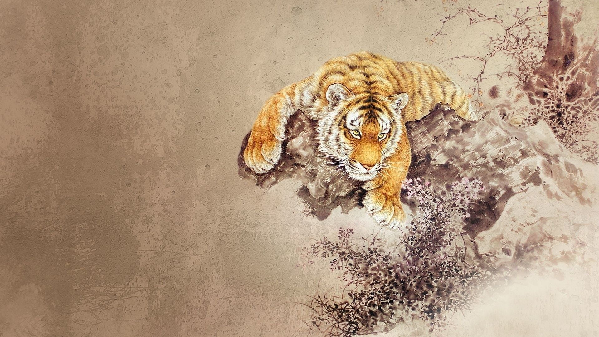 Tiger Art, Background Wallpaper