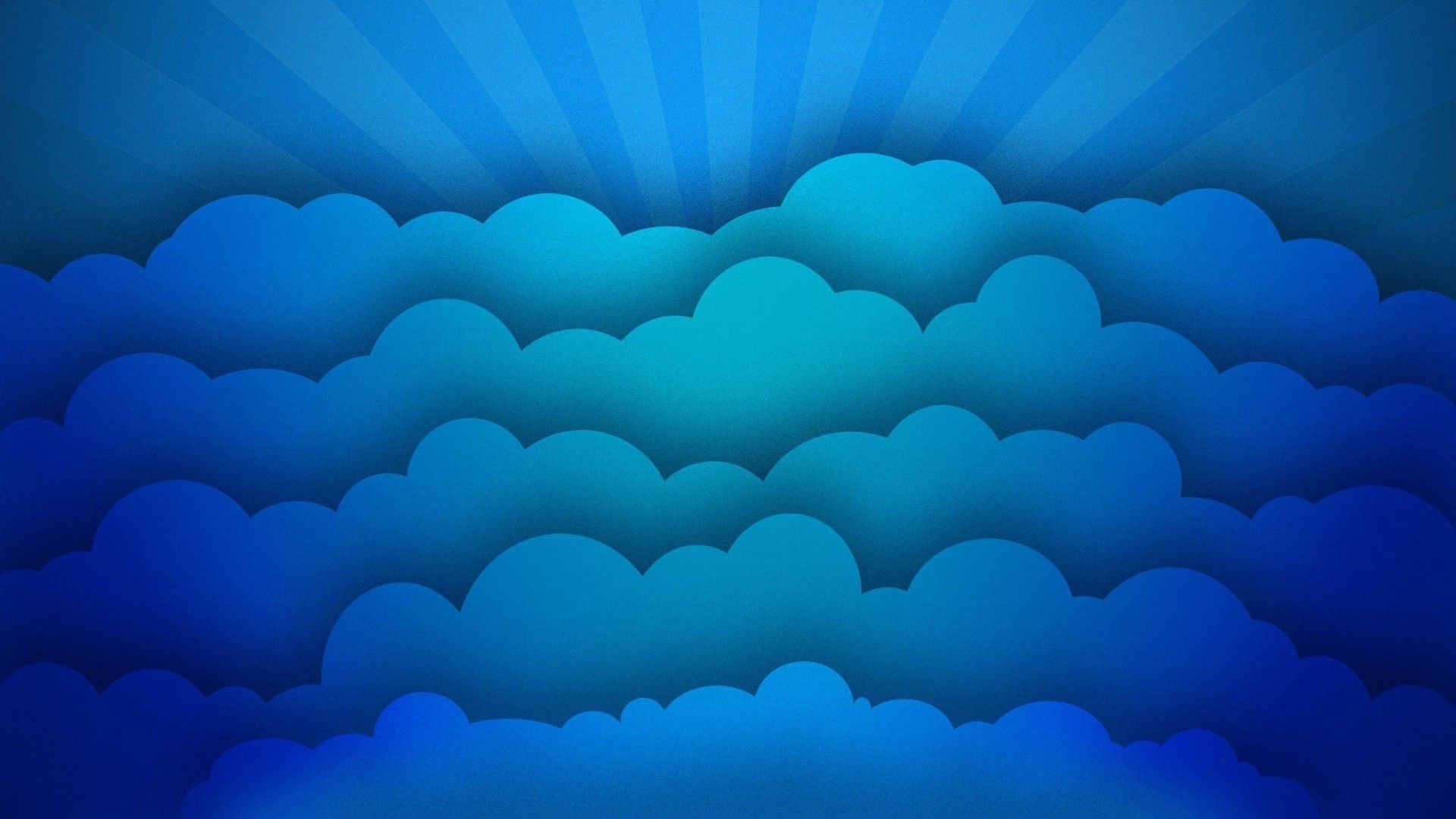 Cute Blue cloud pc wallpaper