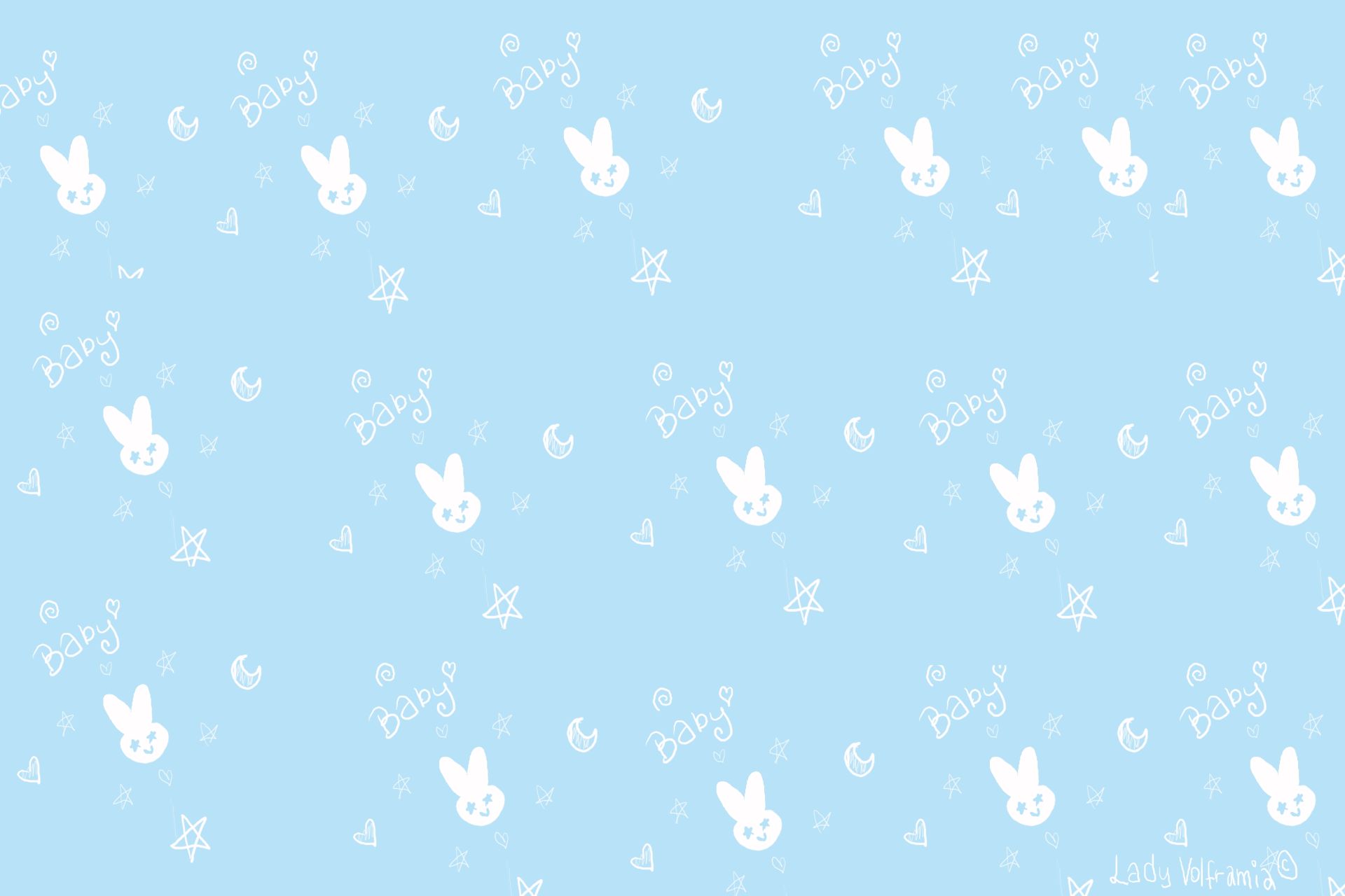 Cute Blue Pattern desktop wallpaper