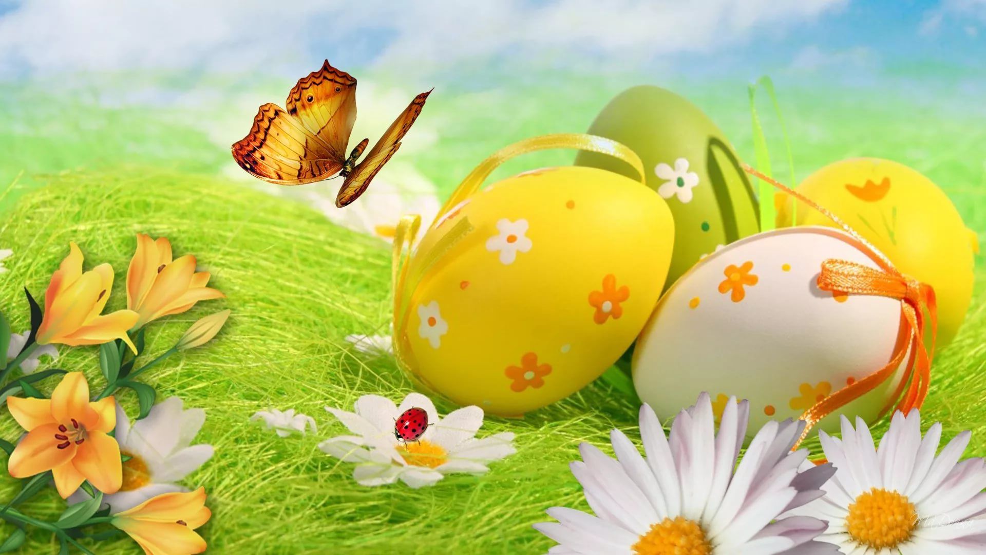 Happy Easter background wallpaper