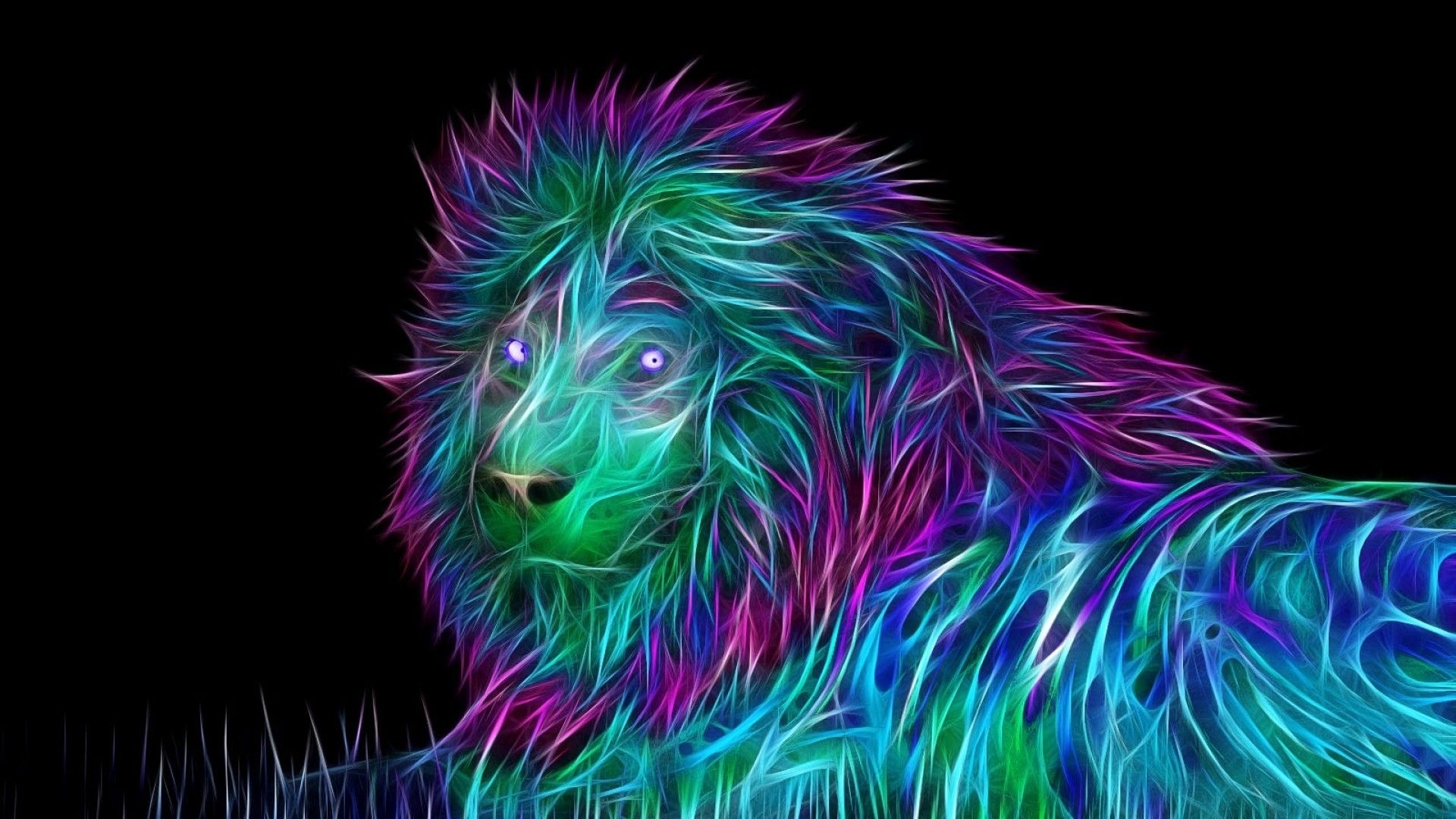 Lion Art Background Wallpaper