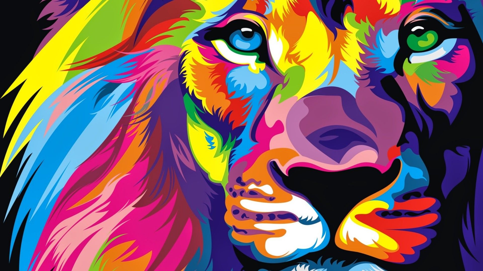 Lion Art Wallpaper Image