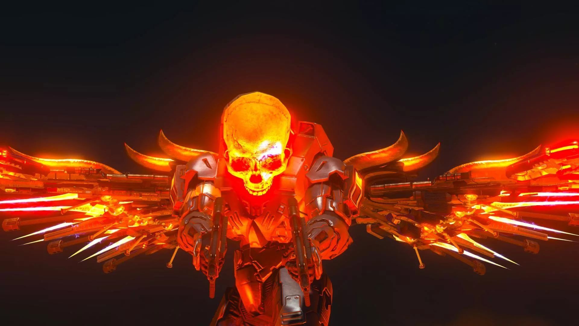 Flaming Skull screen wallpaper