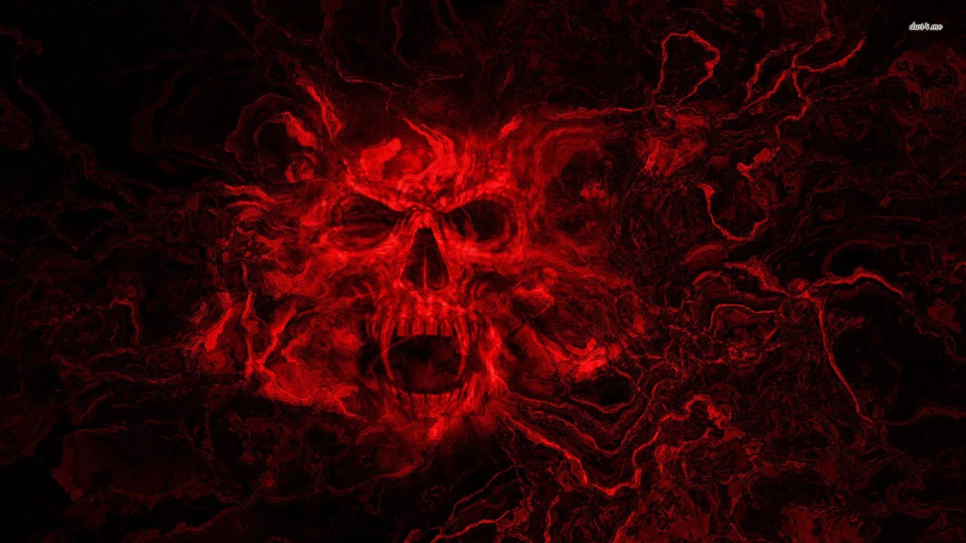 Flaming Skull Background Wallpaper HD