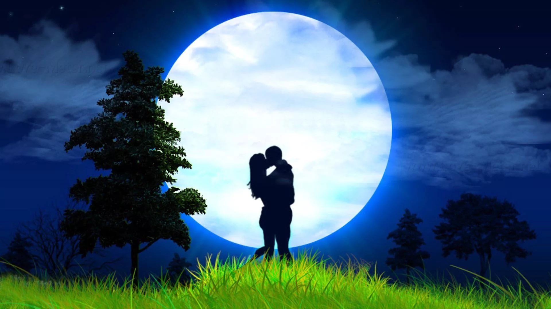 Good Night Love Couple Image desktop