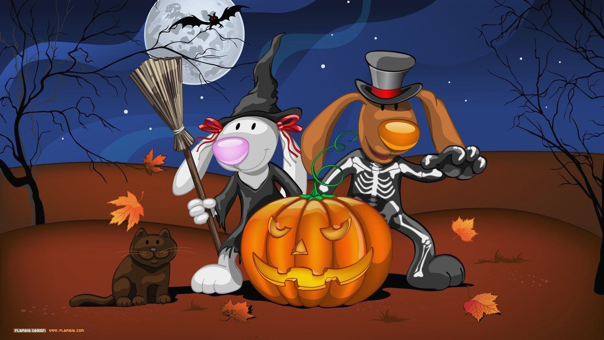 Snoopy Halloween desktop wallpaper