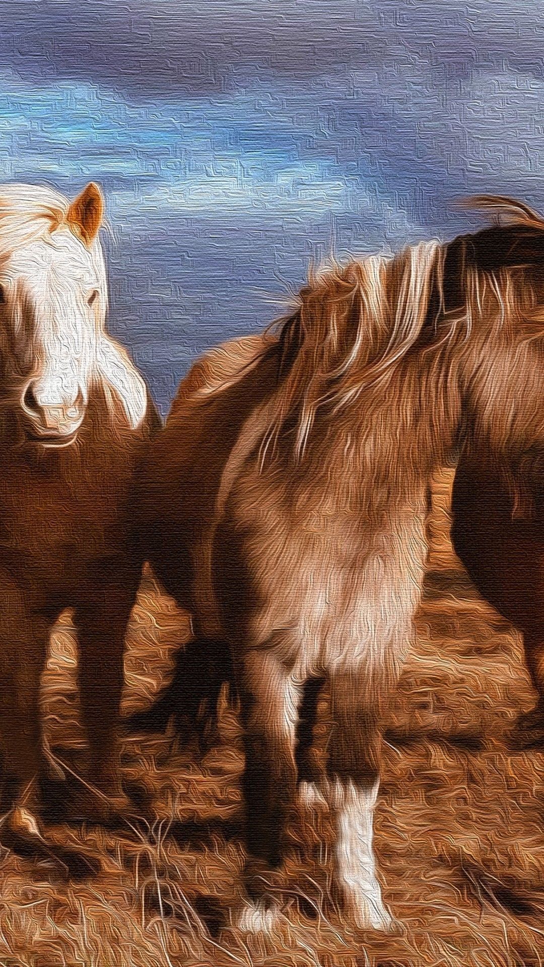 Download Pony, Painting, Artwork, Horses Wallpapers 