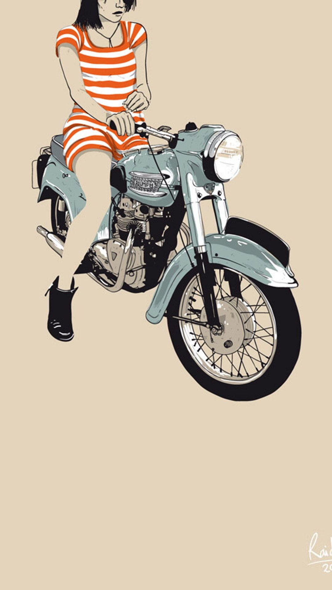 Girl On A Bike By Chris Thornley Electric Objects 
