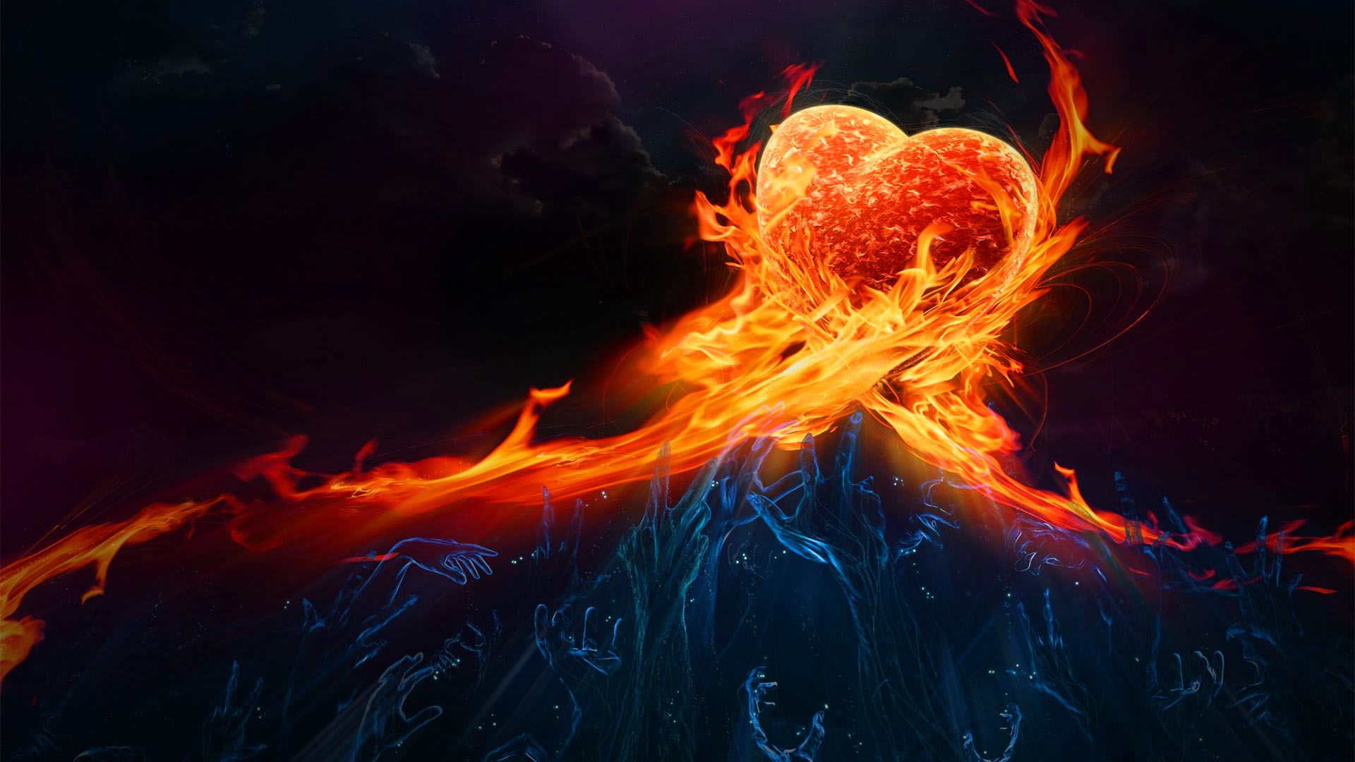 Heart On Fire Pictures, Flaming Images 