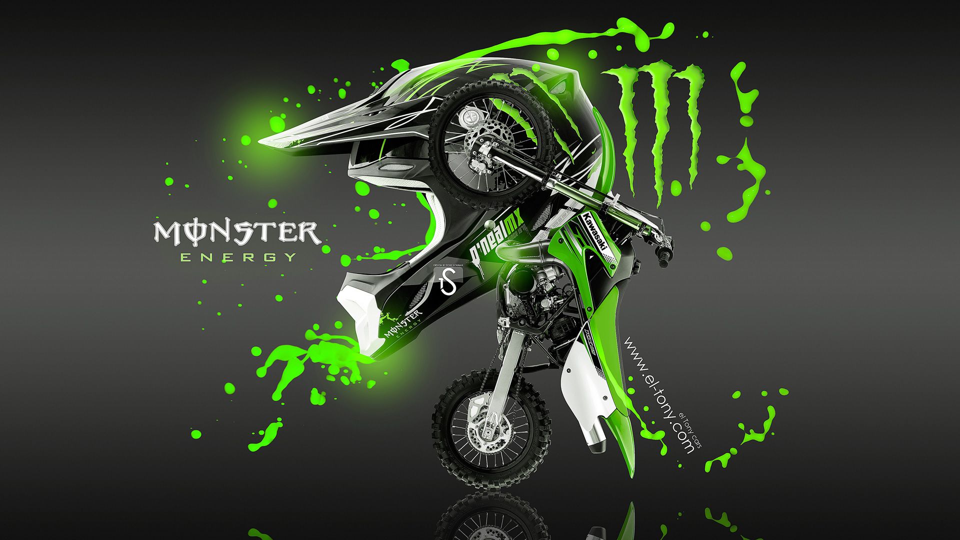 High Resolution Kawasaki Dirt Bike Monster Energy Wallpaper Hd 