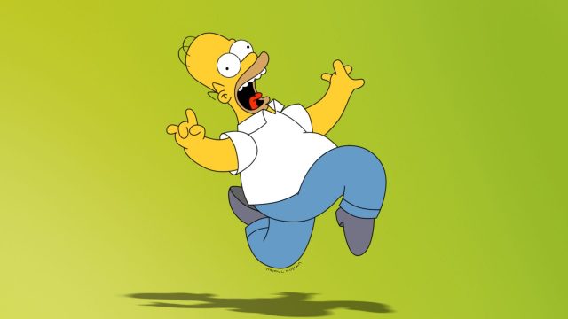 Homer Simpson, The Simpsons, Lime Green Desktop Wallpaper