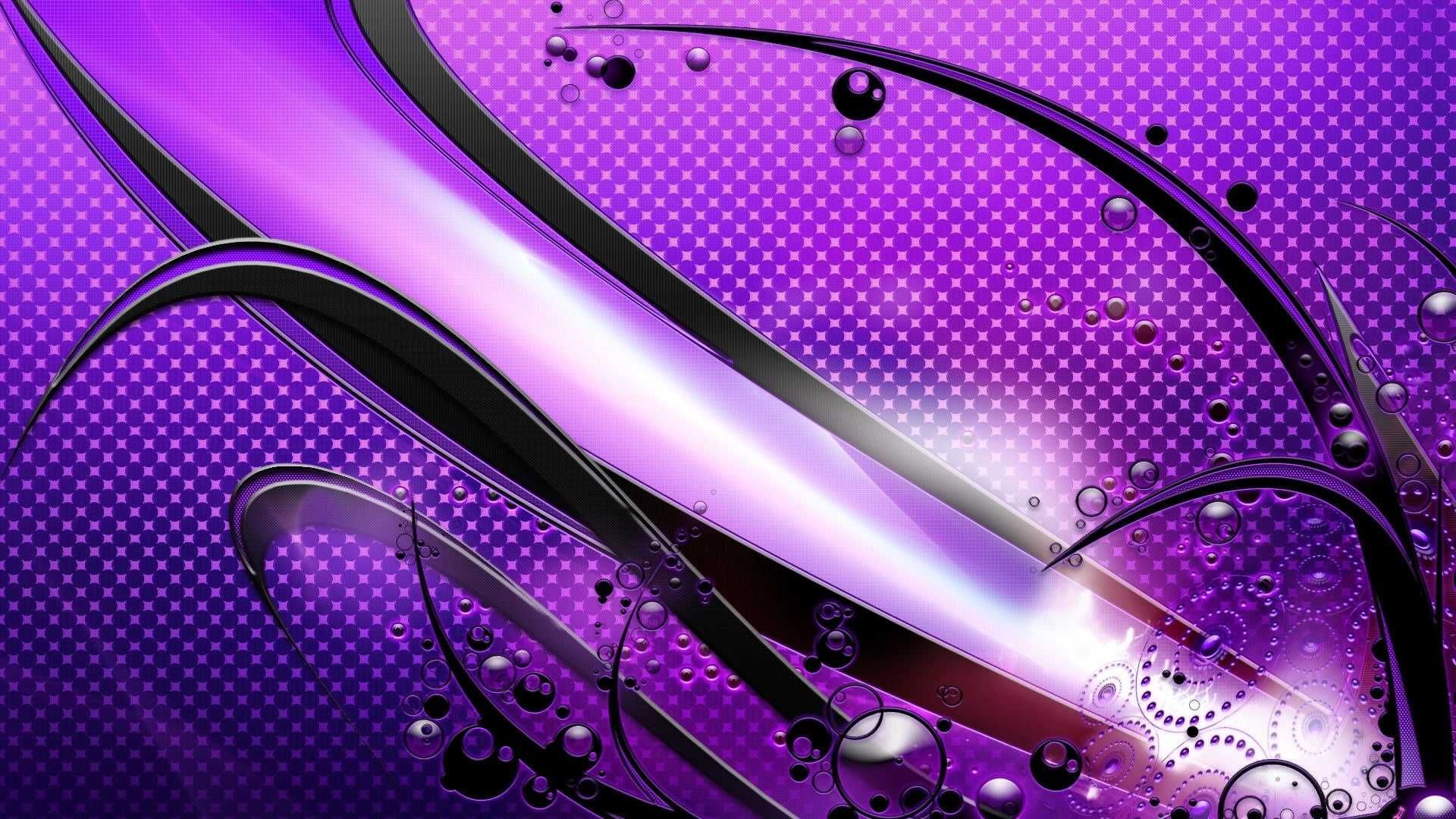 Purple Background, Wallpaper Violet 3 D 