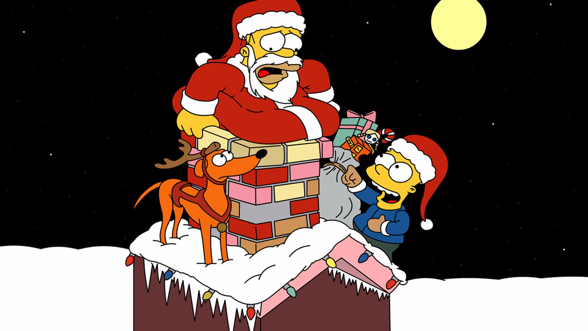 The Simpsons, Bart, Christmas, Christmas, Simpsons,mas, Homer Simpson 
