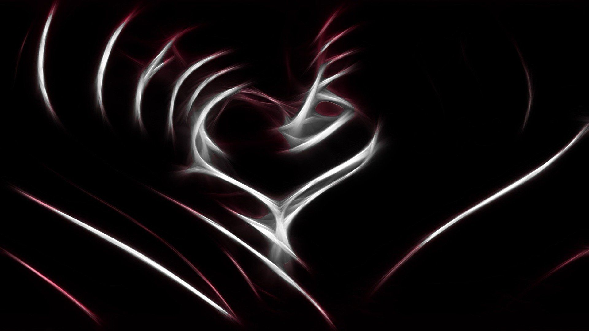 Wallpapers Black Abstract, Wallpaper With Heart 