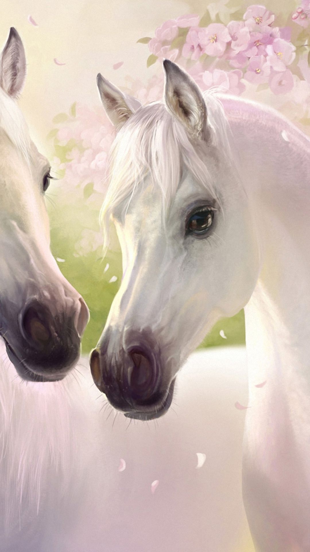 White Horse Painting Wallpaper For Iphone Plus 