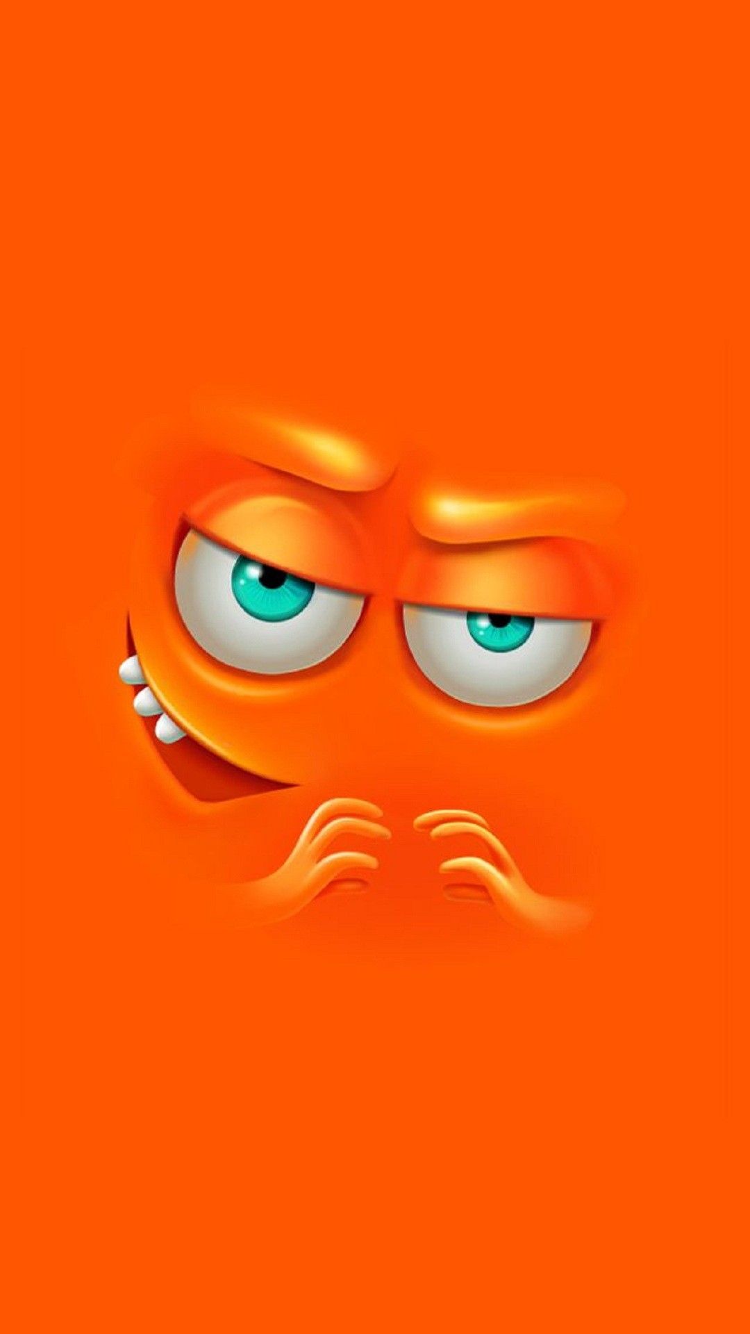 Wallpapers, Abstract, Minimal, Funny, Vector Orange Faces, Free 