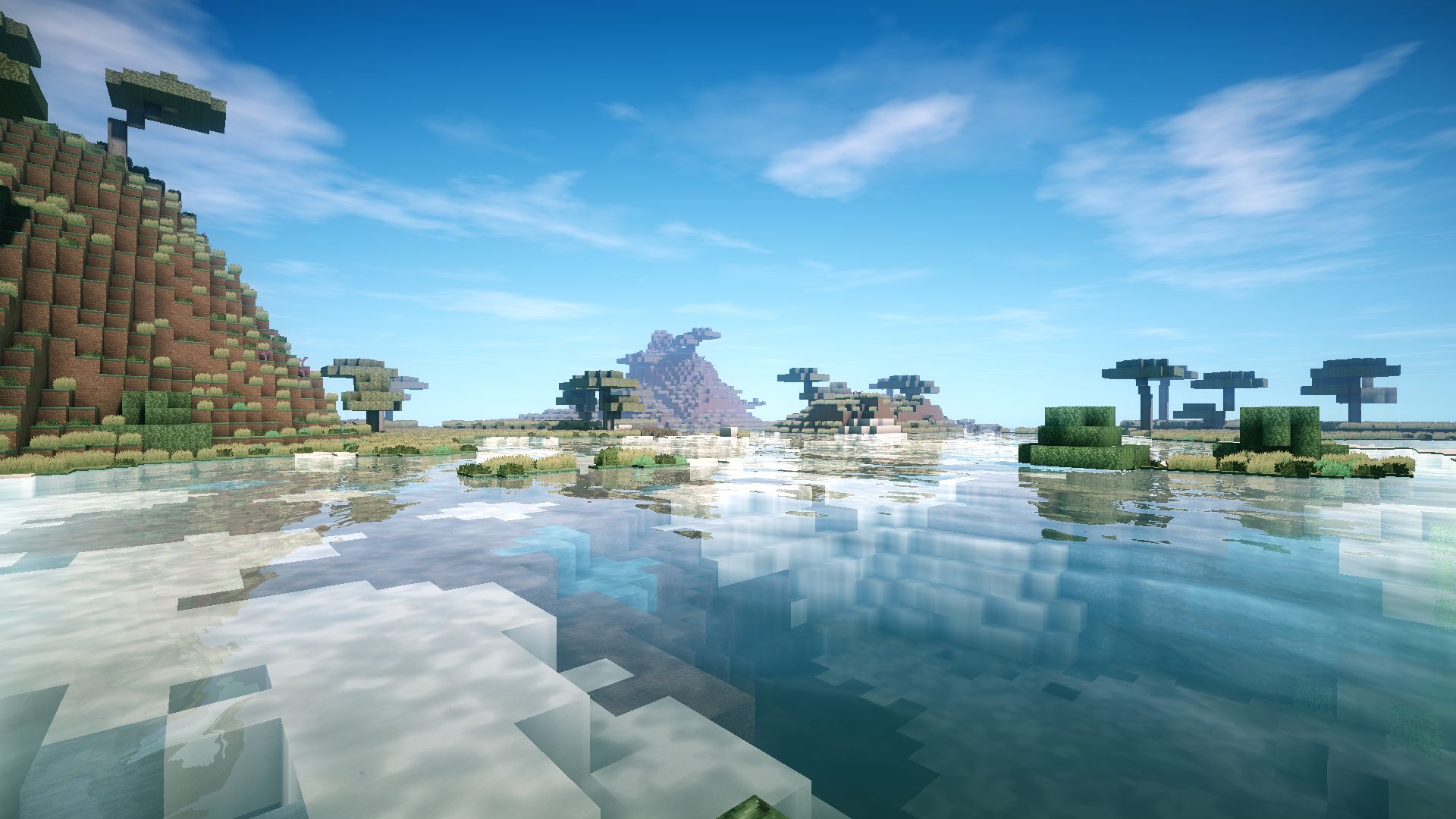 Background Minecraft With Shaders