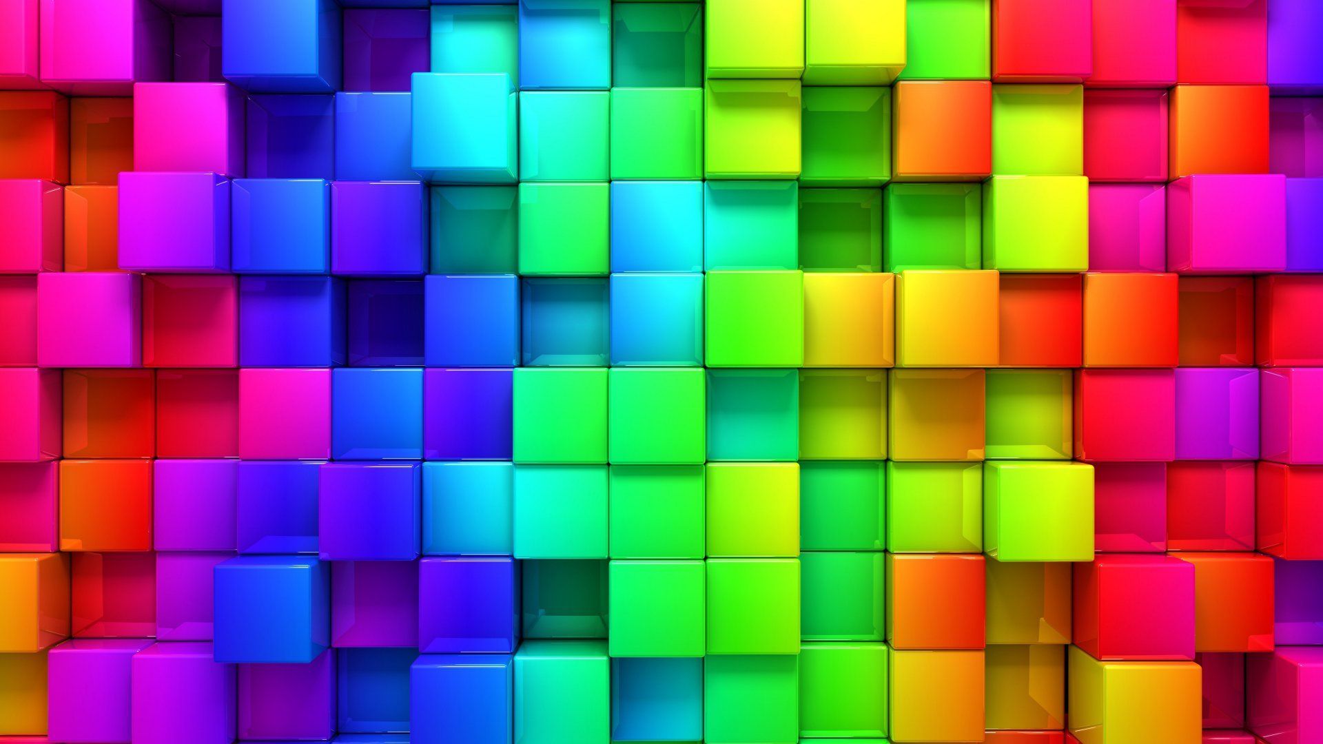 Colored Cubes Background