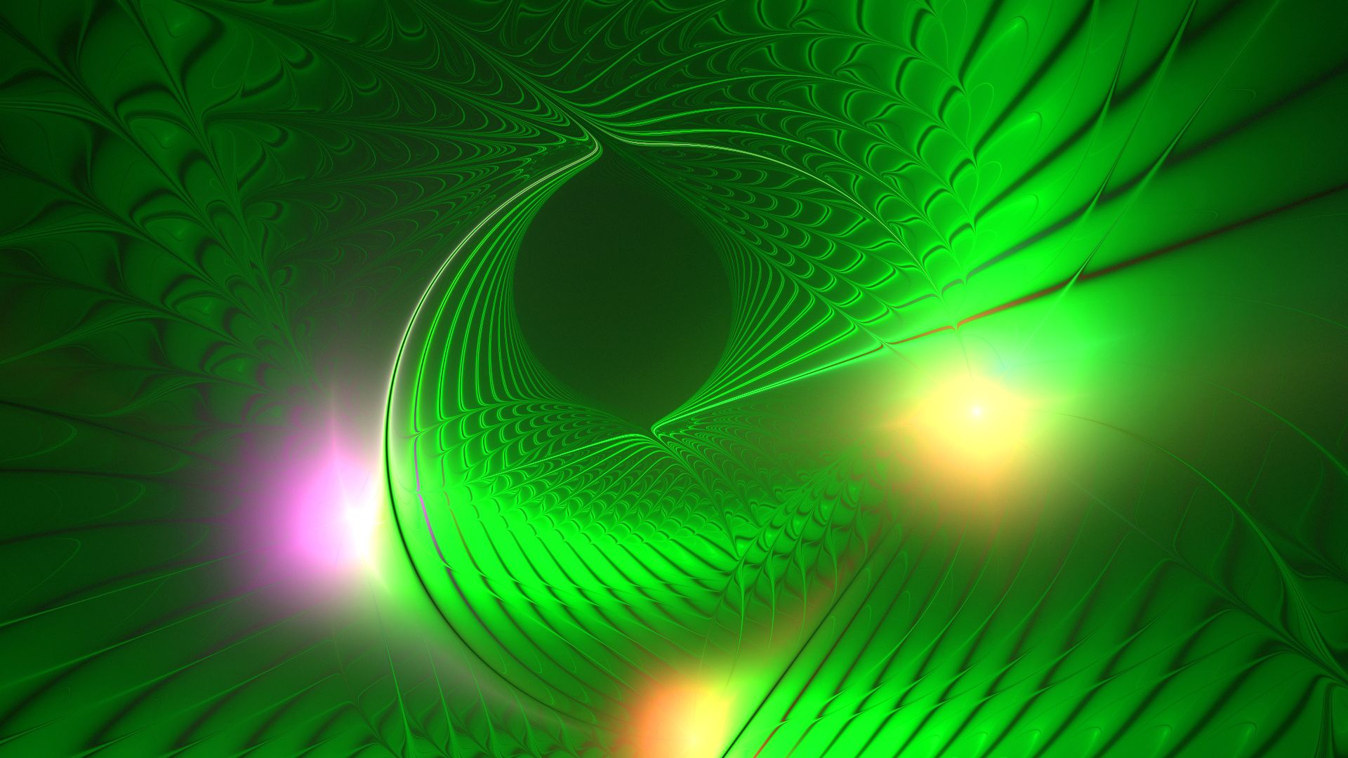 Pictures In Green Color Abstraction