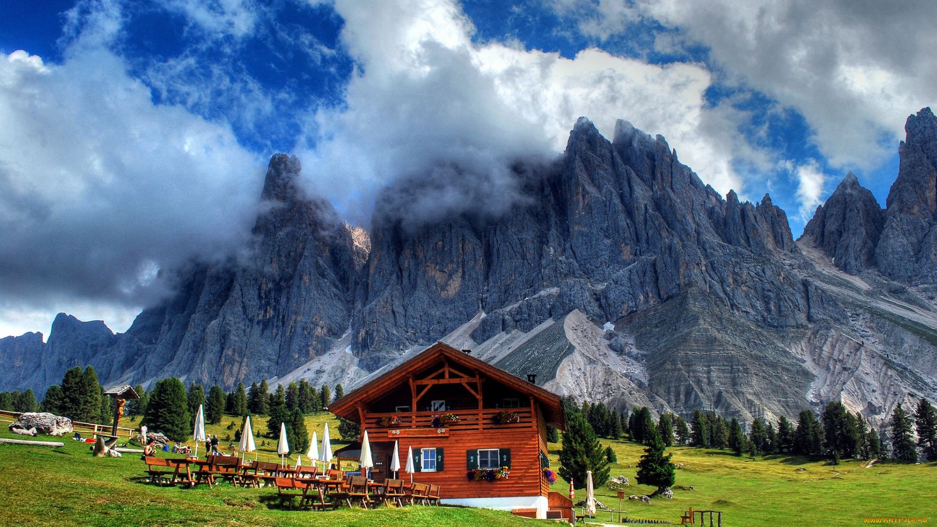 The Cabin In The Mountains Of The Alps