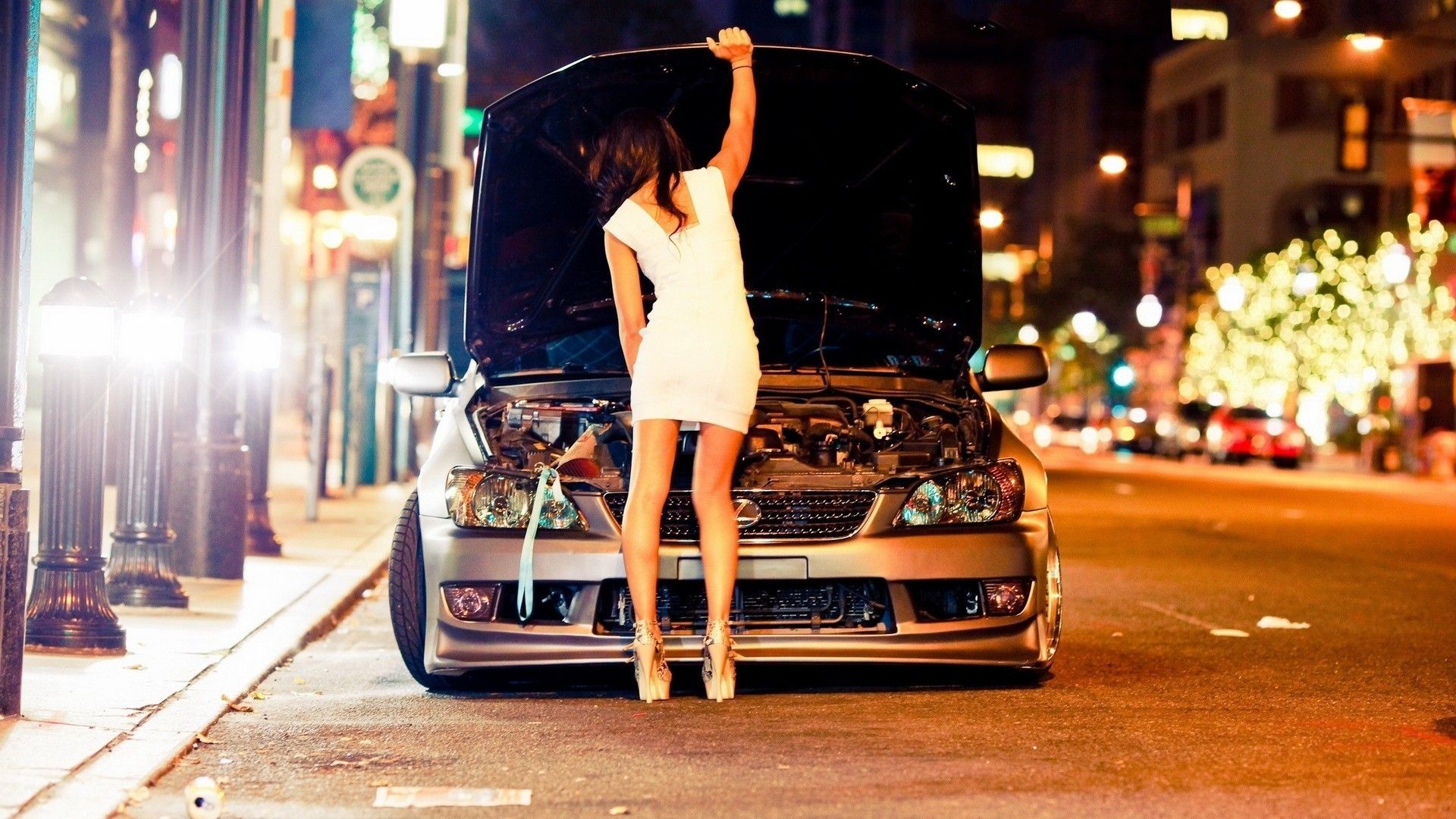 Car Girl background image