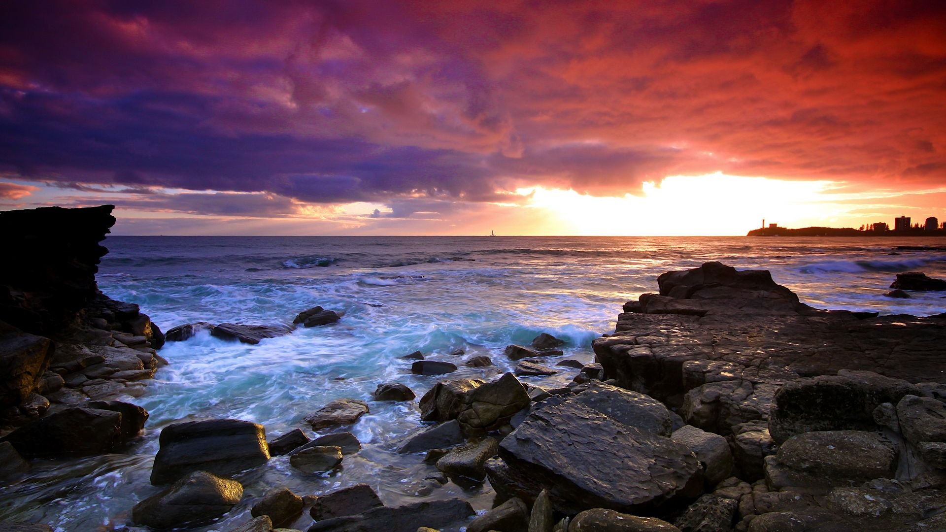 Ocean Sunset wallpaper photo