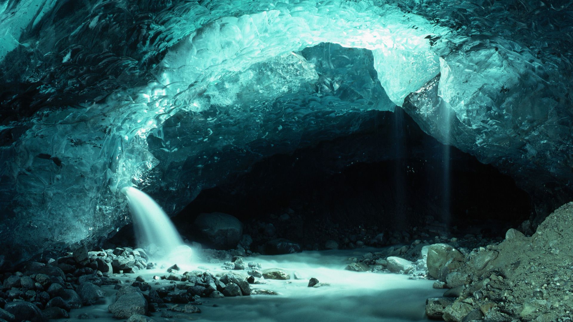 Cave Blue 1080p Wallpaper
