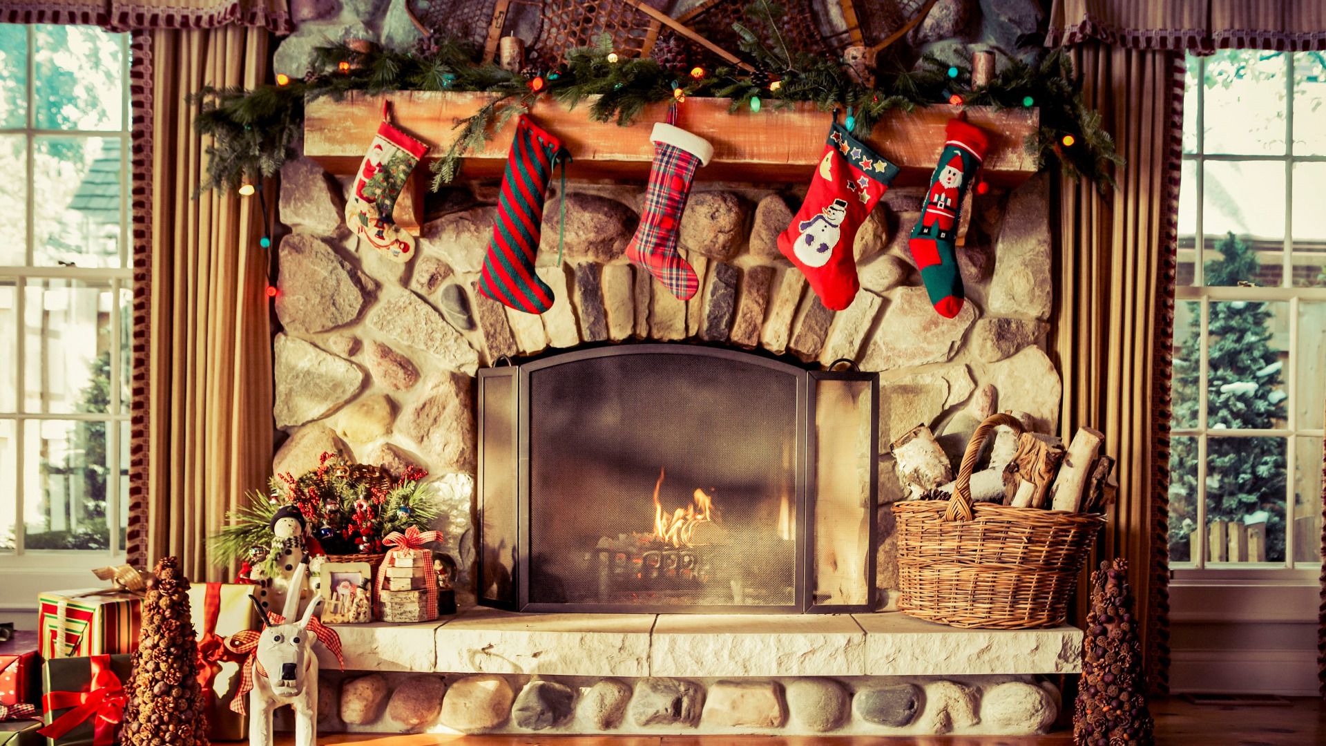 Christmas Fireplace Comfort Image
