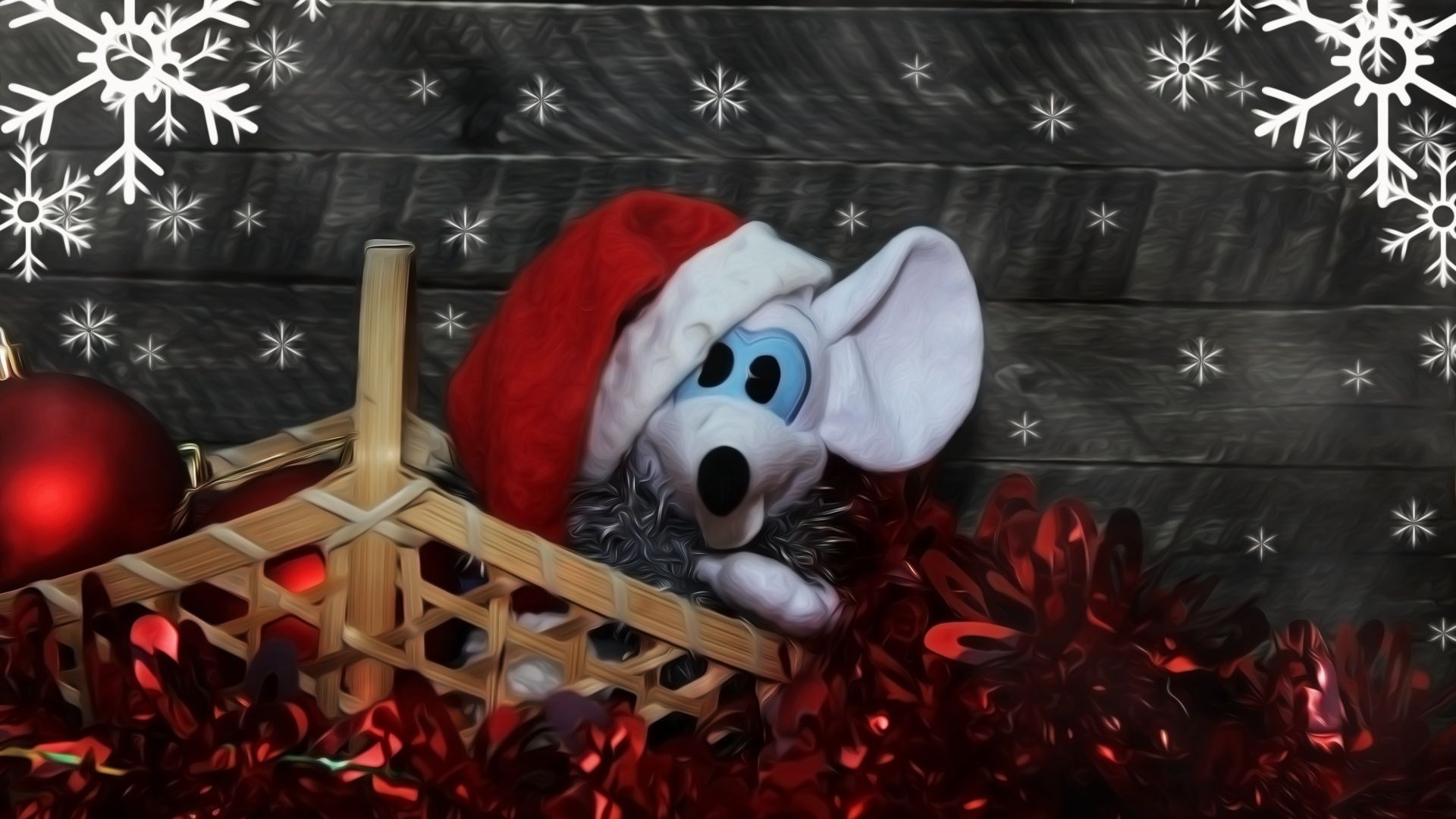 Christmas White Rat HD Wallpaper