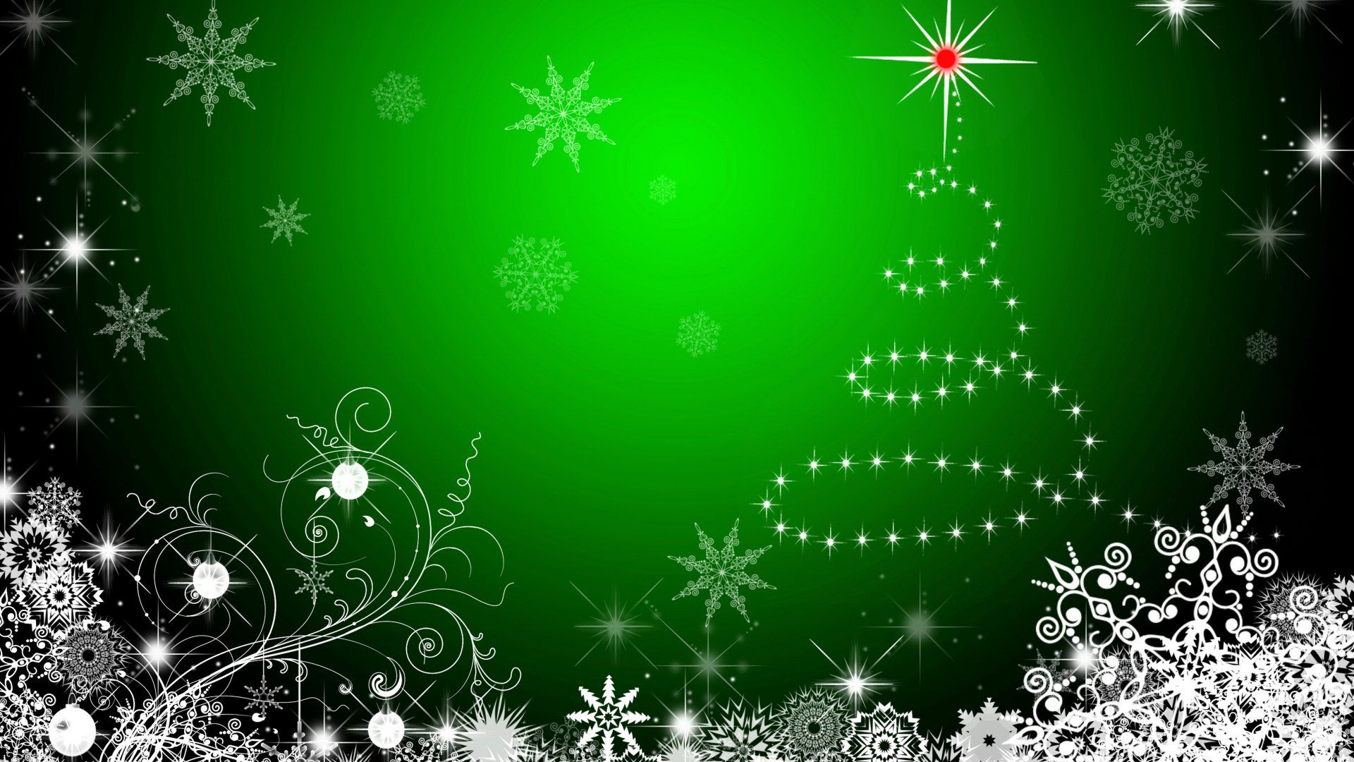 Green Christmas background wallpaper