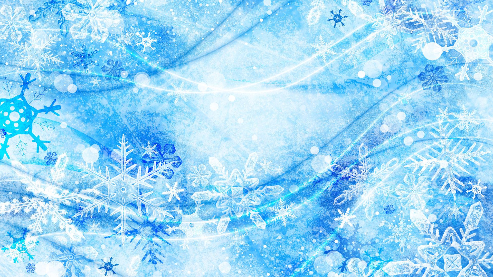 New Year With Snowflakes Wallpaper and Background