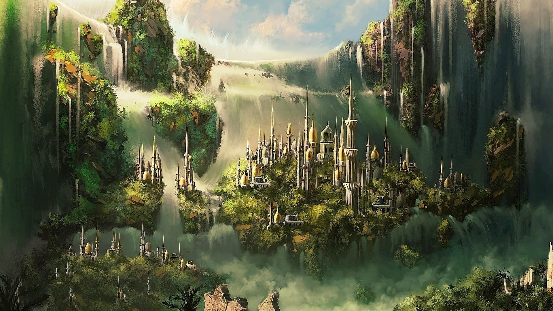 Fantasy Landsсape background wallpaper