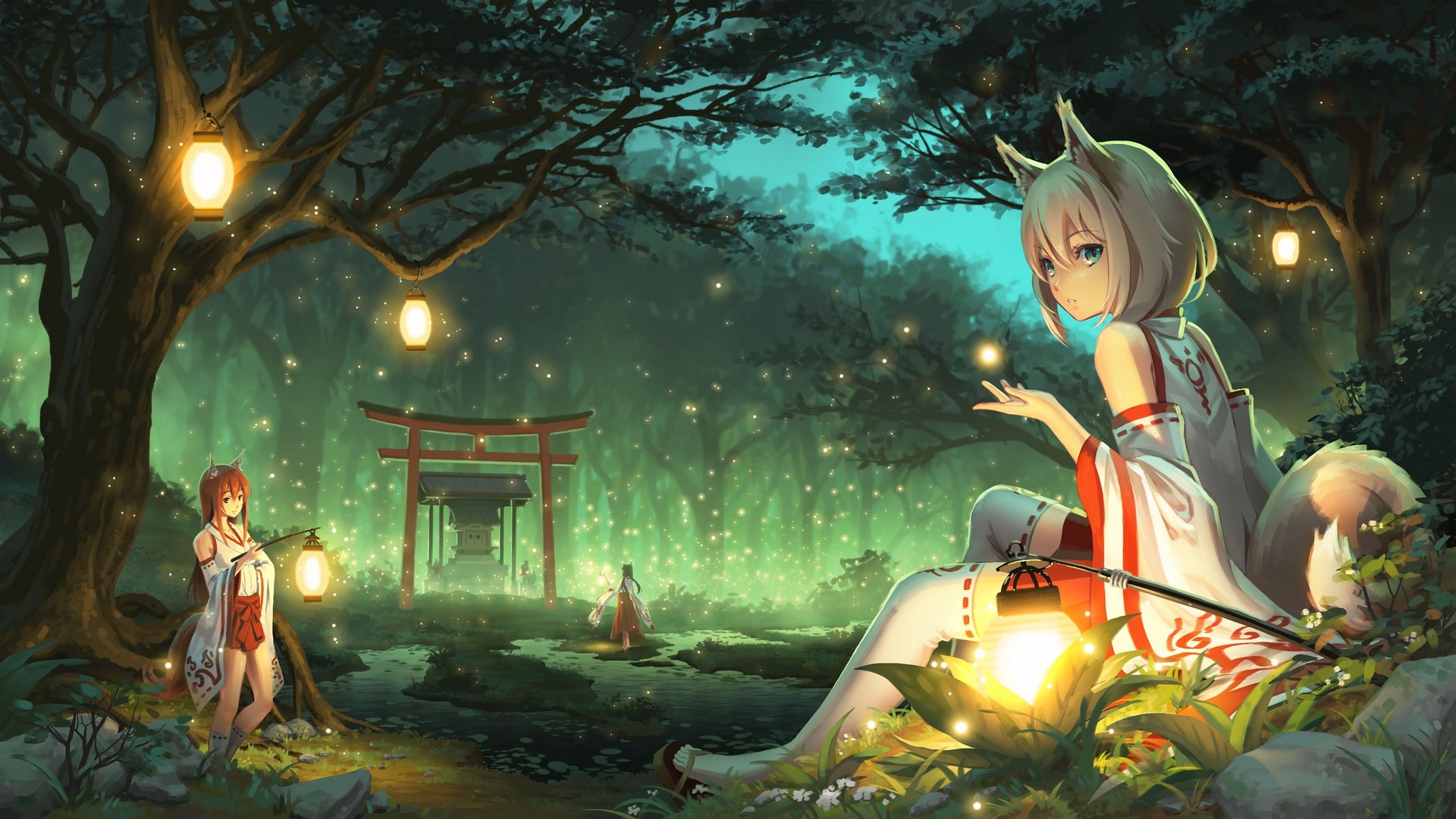 Anime Forest Nice Wallpaper