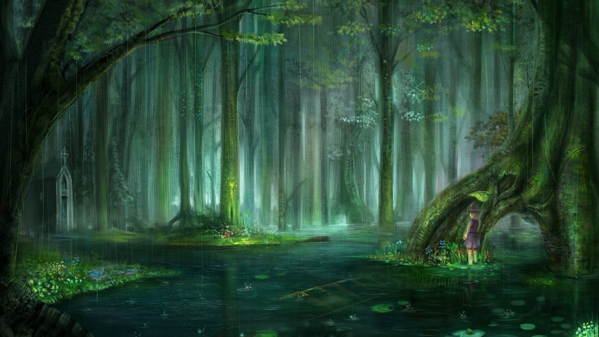 Anime Forest PC Wallpaper
