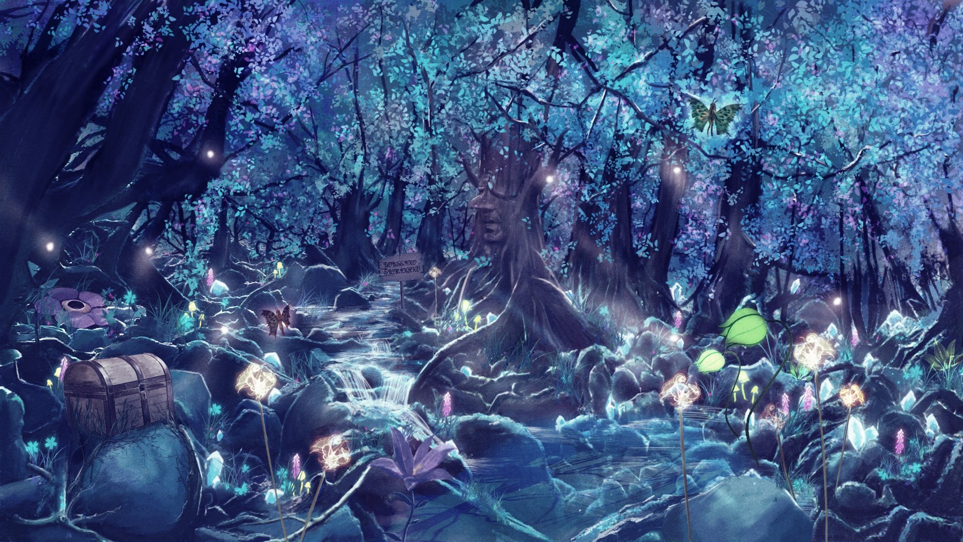 Anime Forest Background