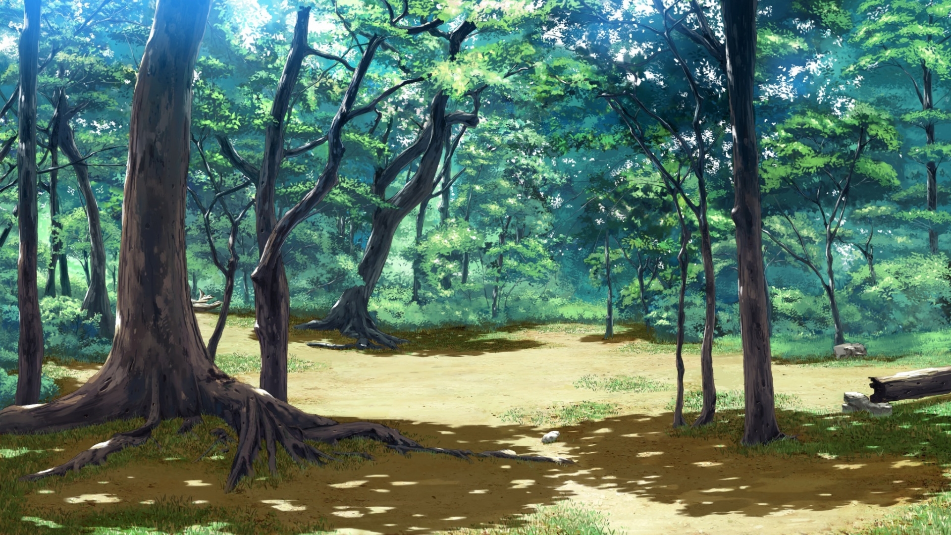 Anime Forest background wallpaper