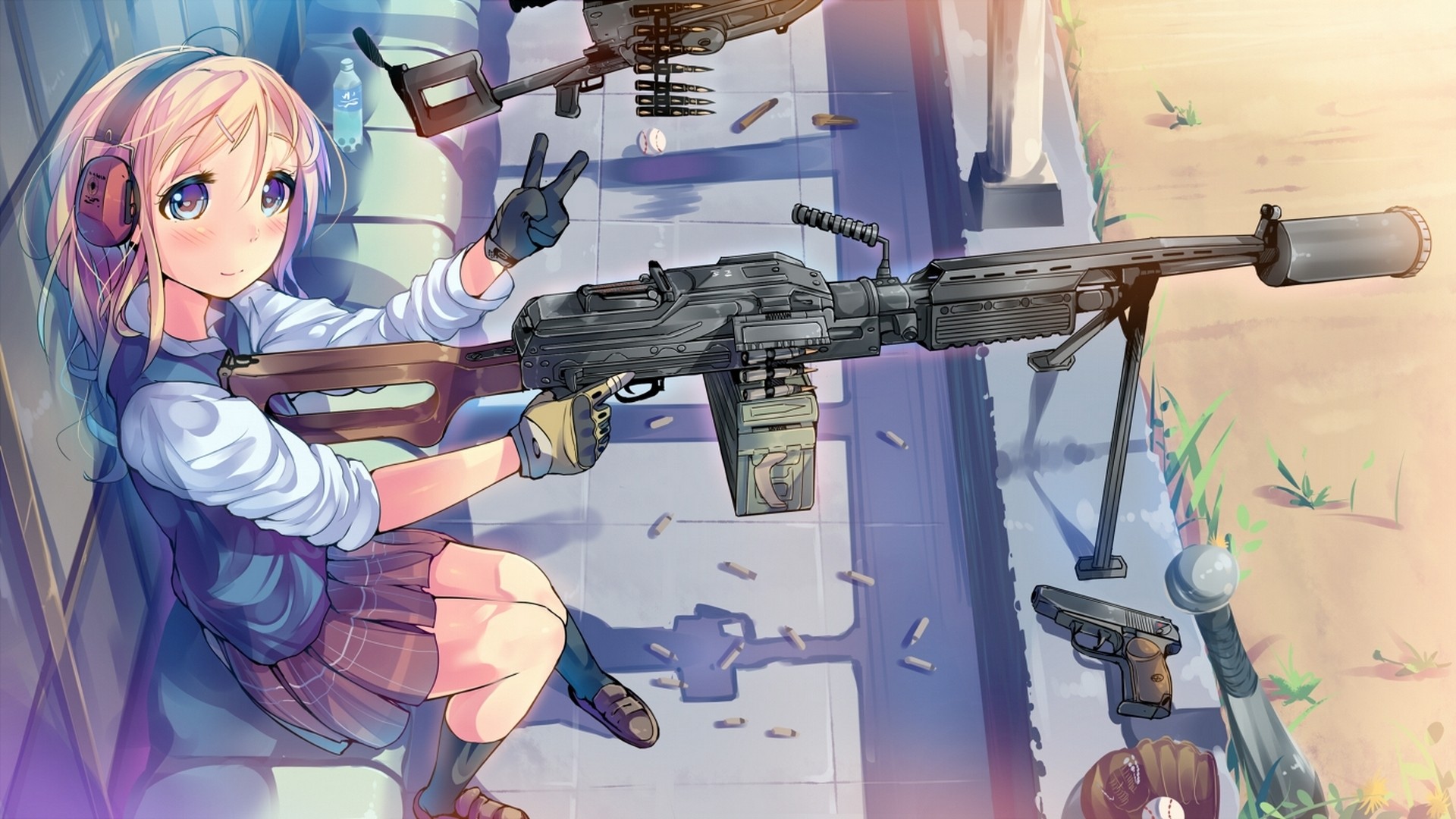 Anime Girls With Guns Wallpaper 1920x1080
